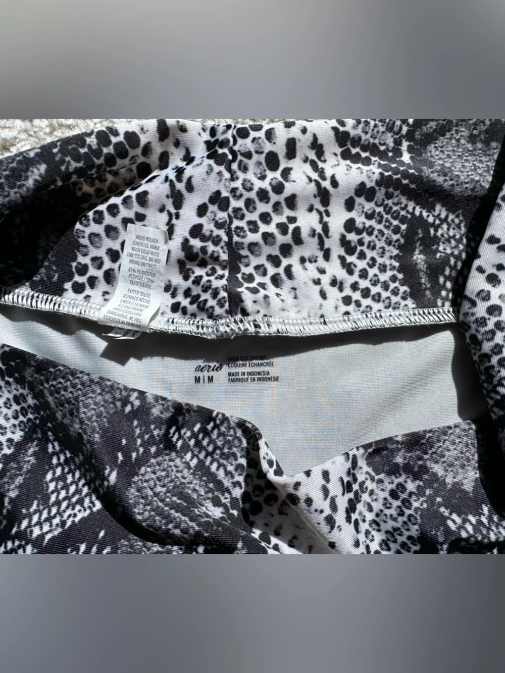 Women’s Aerie Black & White Snake Print‎ Bikini